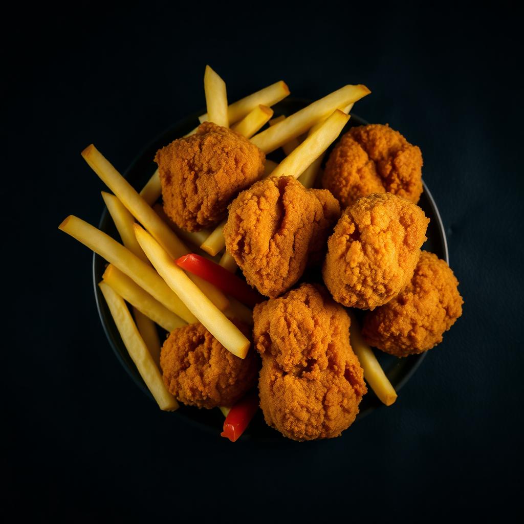 Chicken Nuggets mit Pommes