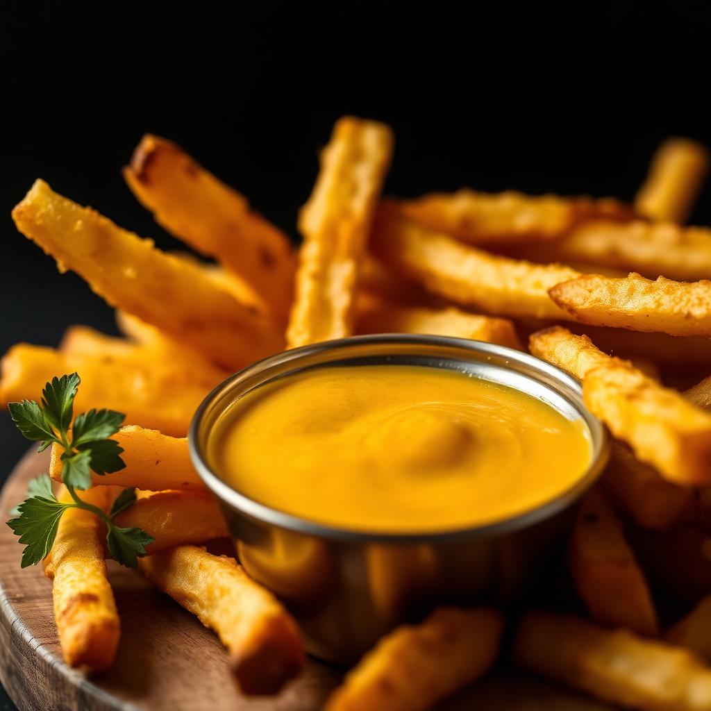 Pommes mit Sauce
